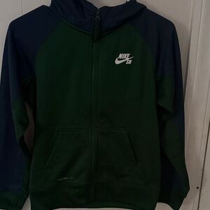 Nike SB Dark Green and Navy Hoodie